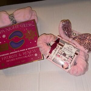 Pink Spa Night Bliss Set with bling Headband and additional plush bling bow!
